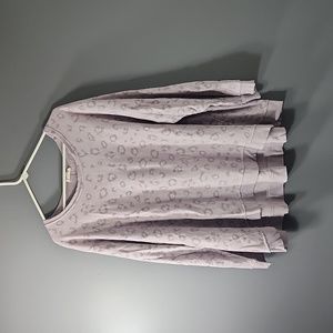 Light purple leopard print sweater